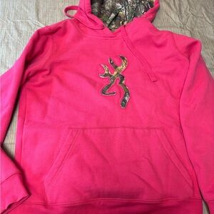 Browning Pink Hoodie with Camo Interior